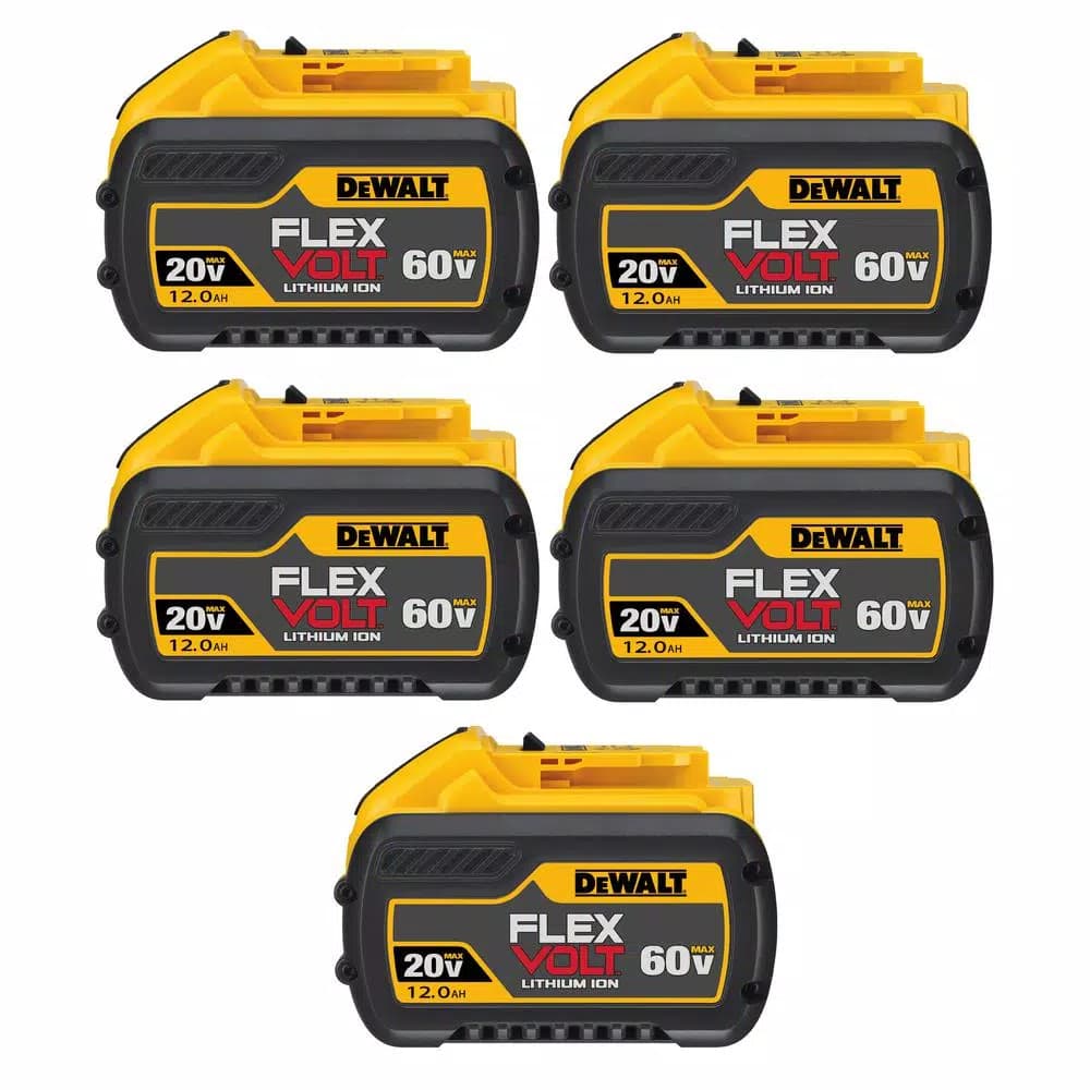 DEWALT FLEXVOLT 12.0 Ah Lithium-Ion Battery 5-Pack (20V/60V/120V MAX)