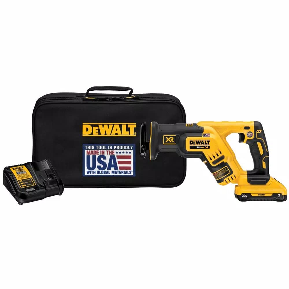 DEWALT 20V MAX XR Brushless Compact Reciprocating Saw Kit with 3.0 Ah Battery and Charger