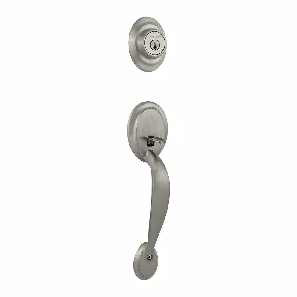 Kwikset Dakota Single Cylinder Entry Handleset, Satin Nickel, SmartKey Security