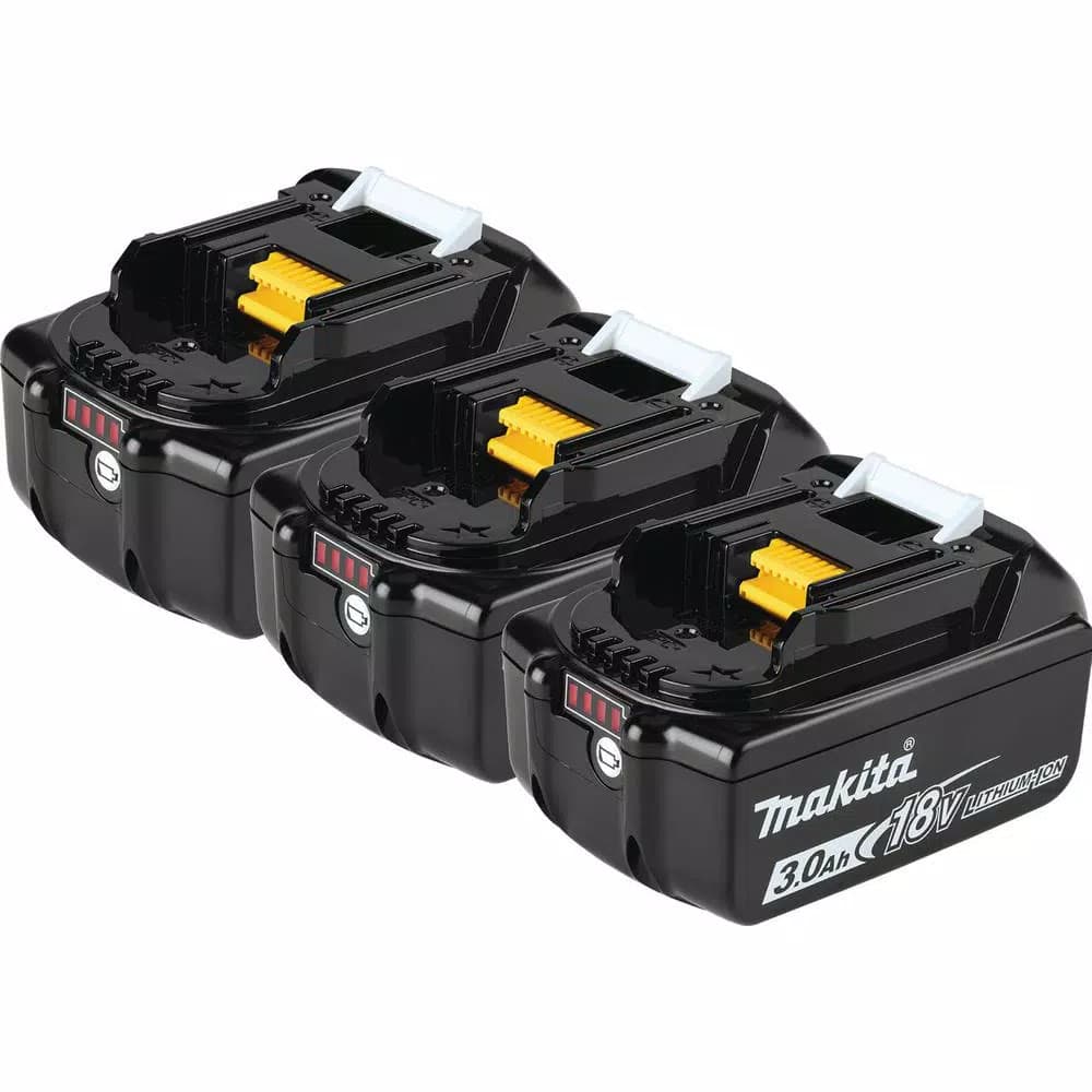 Makita 18V LXT Lithium-Ion 3.0 Ah Battery 3-Pack (BL1830B)