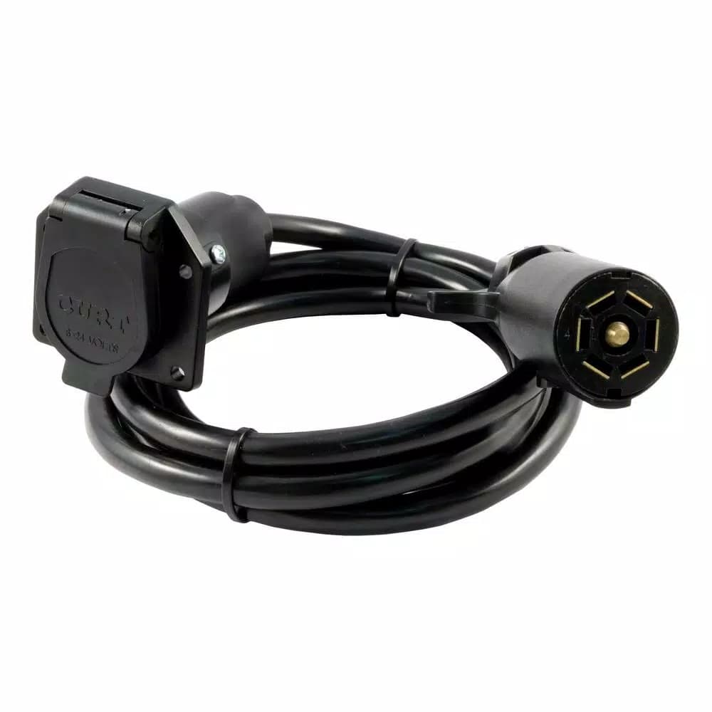 CURT 7' Original Equipment 7-Way RV Blade Wiring Extension for 5th Wheel and Gooseneck Trailers