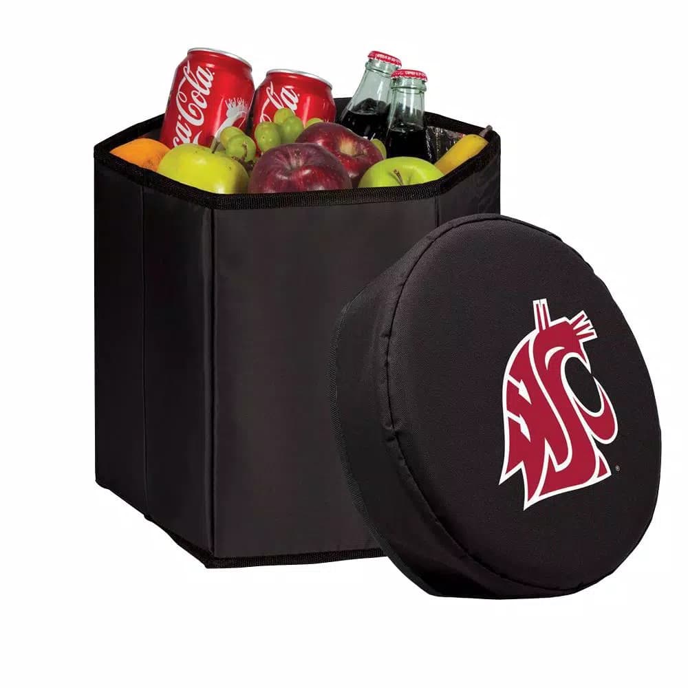 Picnic Time Washington State Cougars 12 Qt. Bongo Collapsible Soft-Side Cooler - Black