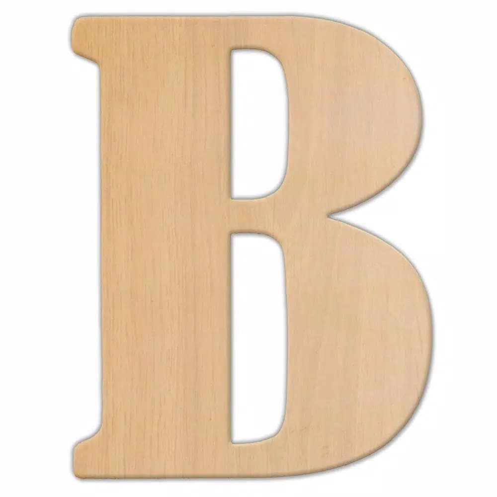 Jeff McWilliams Designs 15 in. Oversized Unfinished Wood Letter (B) - Industrial Style Wall Decor