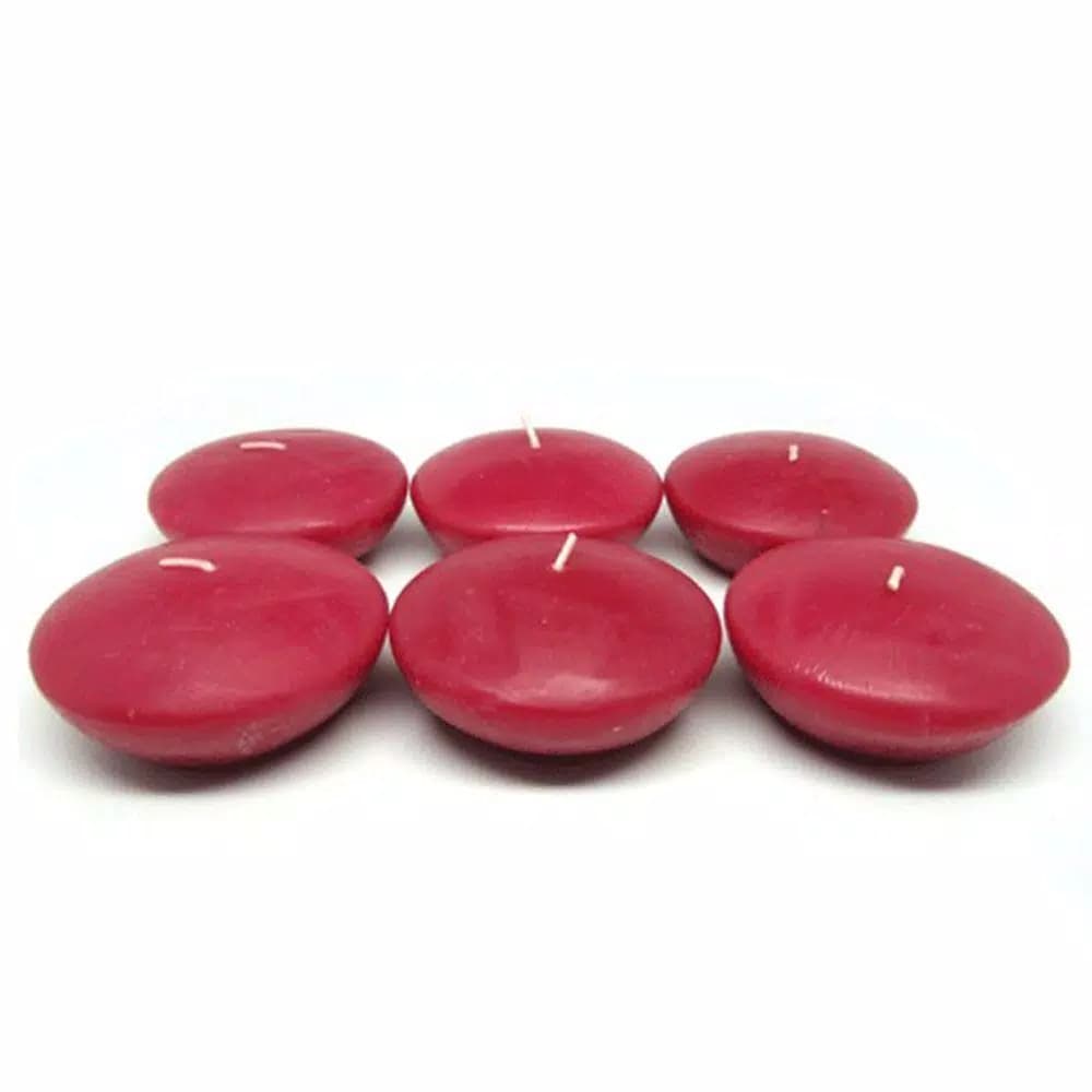 Zest Candle 3 in. Red Floating Candles, Box of 12