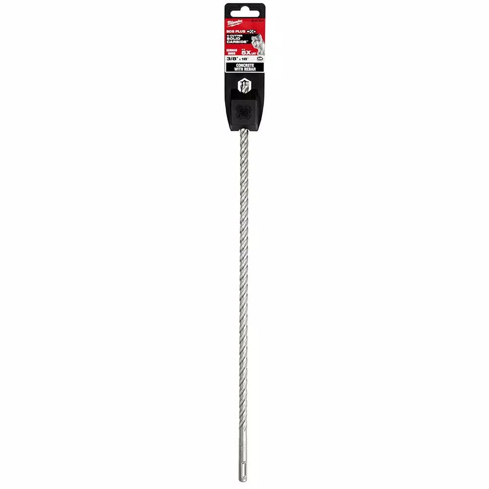 Milwaukee MX4 SDS-Plus 4-Cutter Carbide Drill Bit, 3/8 in. x 18 in.