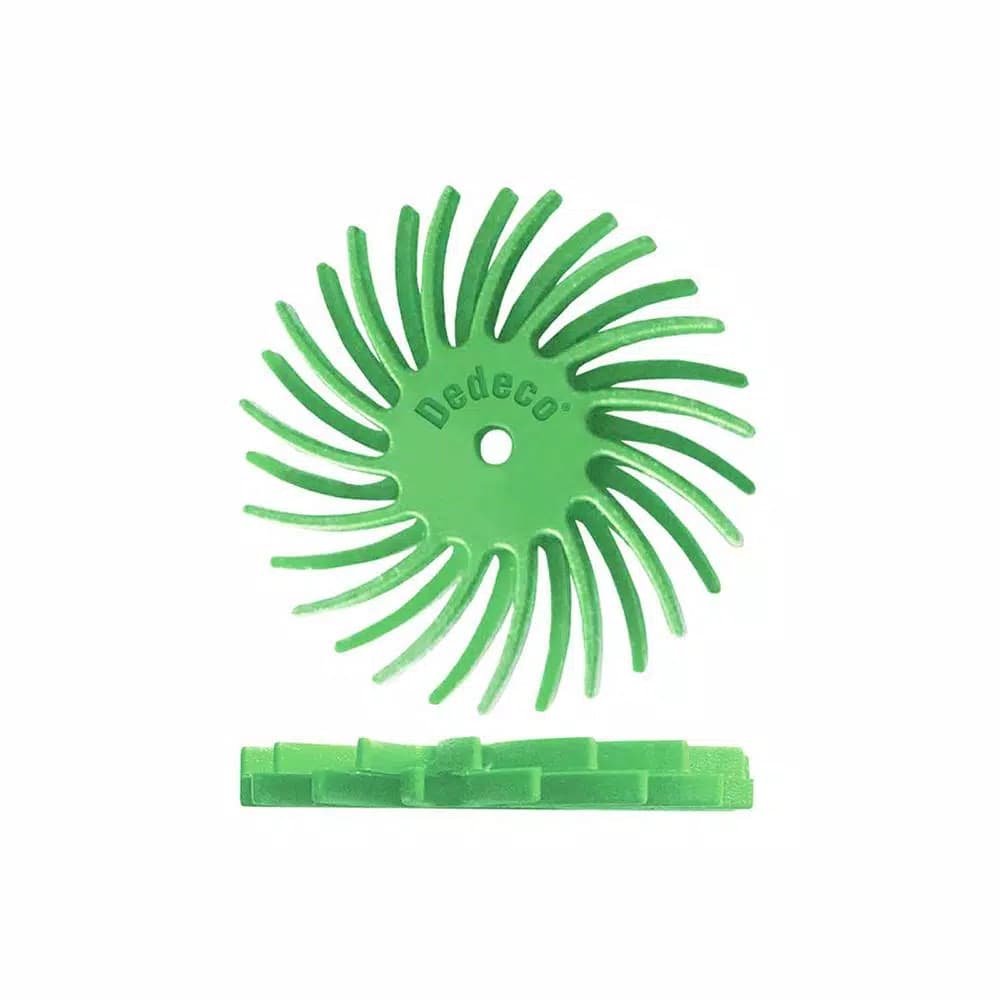 Dedeco Sunburst 7/8 in. Dual Radial Discs, 1/16 in. Ultra-Fine 1 Mic Arbor Rotary Polishing Tool (12-Pack)