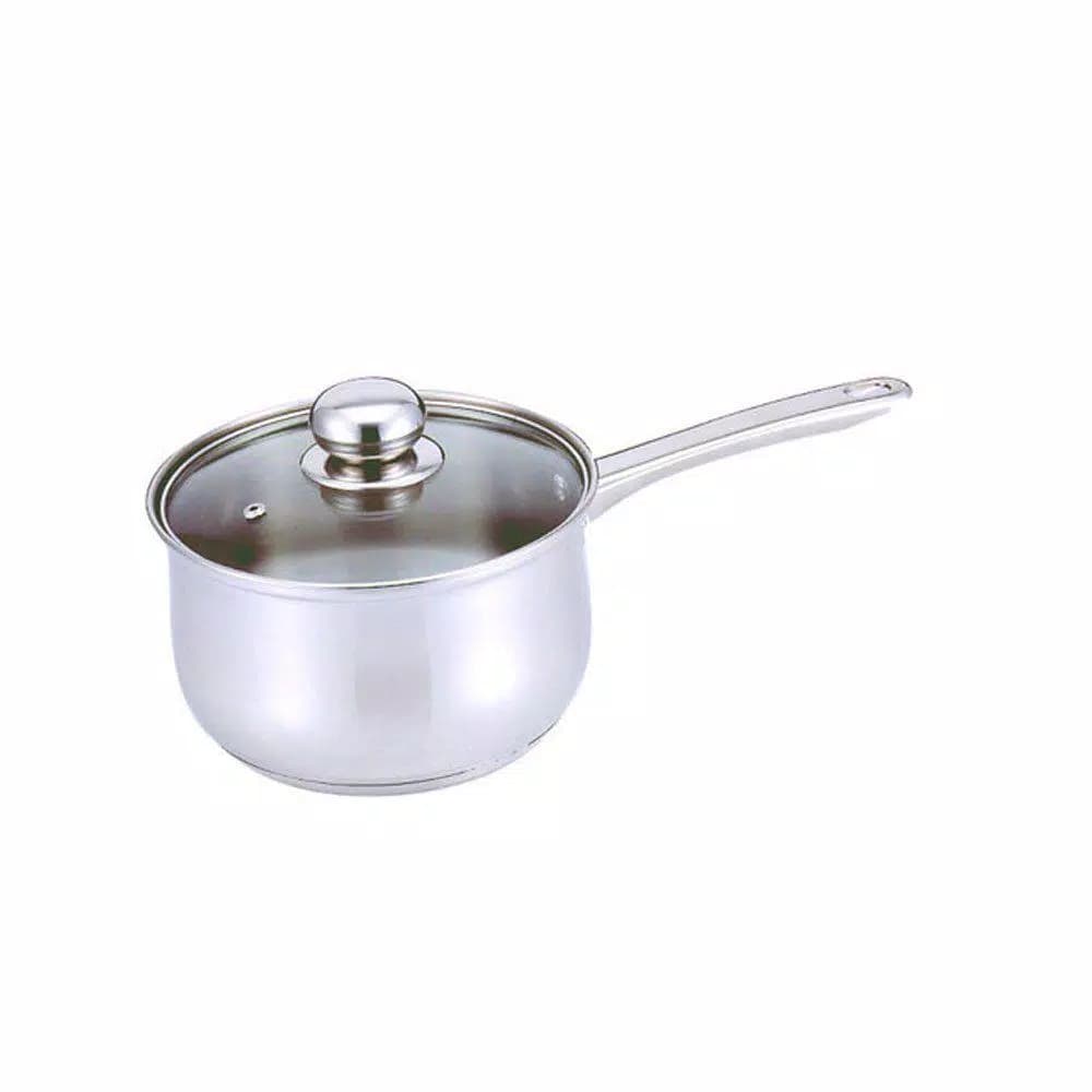 Culinary Edge Classic 1 qt. Stainless Steel Saucepan with Tempered Glass Lid