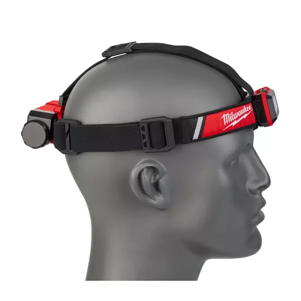 Milwaukee 600 Lumens LED USB Rechargeable Low-Profile Hard Hat Headlamp