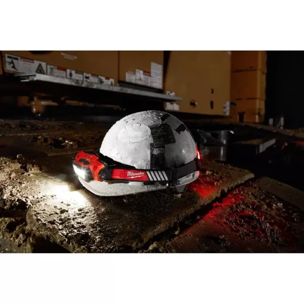 Milwaukee 600 Lumens LED USB Rechargeable 360-Degree Visibility Hard Hat Headlamp W/ Extra REDLITHIUM USB Battery