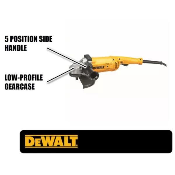 DEWALT 15 Amp 5.3 HP 7 in. and 9 in. (180 mm and 230 mm) Angle Grinder