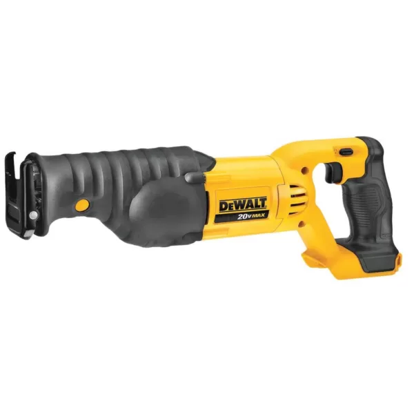 DEWALT 20-Volt MAX XR Cordless Brushless 4-1/2 in. Small Angle Grinder, (2) 20-Volt 6.0Ah Batteries & Reciprocating Saw