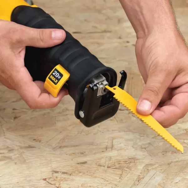 DEWALT 20-Volt MAX XR Cordless Brushless 4-1/2 in. Small Angle Grinder, (2) 20-Volt 6.0Ah Batteries & Reciprocating Saw