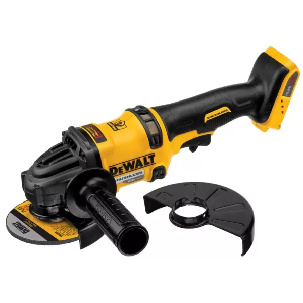 DEWALT FLEXVOLT 60-Volt MAX Cordless Brushless 4-1/2 in. Angle Grinder w/ Kickback Brake, (1) FLEXVOLT 9.0Ah Battery & Charger