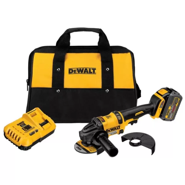 DEWALT FLEXVOLT 60-Volt MAX Cordless Brushless 4-1/2 in. Angle Grinder with Kickback Brake & (1) FLEXVOLT 6.0Ah Battery