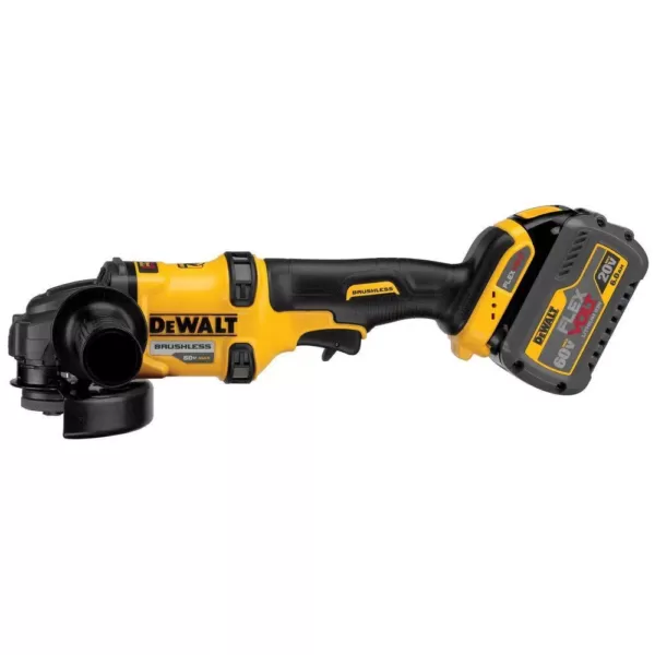 DEWALT FLEXVOLT 60-Volt MAX Cordless Brushless 4-1/2 in. Angle Grinder, (2) FLEXVOLT 6.0Ah Batteries & Reciproacting Saw