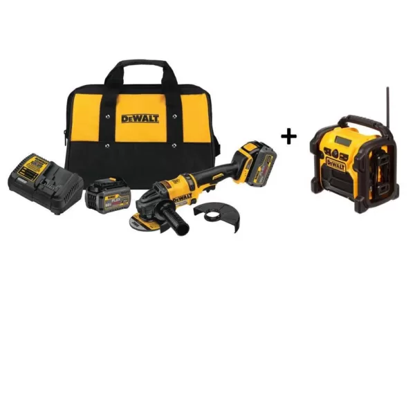 DEWALT FLEXVOLT 60-Volt MAX Cordless Brushless Reciprocating Saw with (1) FLEXVOLT 6.0Ah Battery & Worksite Radio