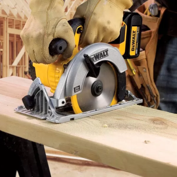 DEWALT 20-Volt MAX Cordless 6-1/2 in. Circular Saw with (2) 20-Volt Batteries 5.0Ah & Charger