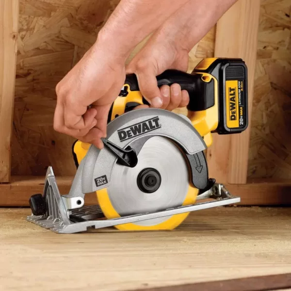 DEWALT 20-Volt MAX Cordless 6-1/2 in. Circular Saw with (2) 20-Volt Batteries 5.0Ah & Charger