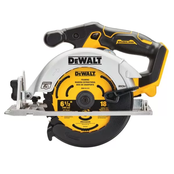 DEWALT 20-Volt MAX Cordless Brushless 6-1/2 in. Circular Saw (Tool-Only)