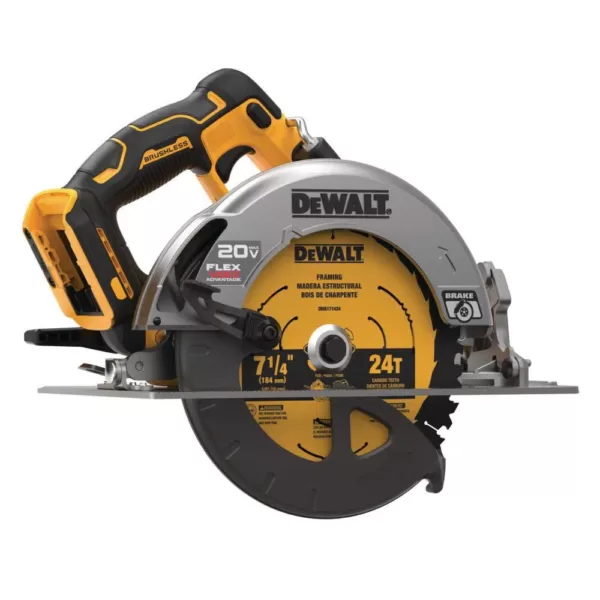 DEWALT 20-Volt MAX Cordless Brushless 7-1/4 in. Circular Saw with FLEXVOLT ADVANTAGE and (1) FLEXVOLT 6.0Ah Battery Kit