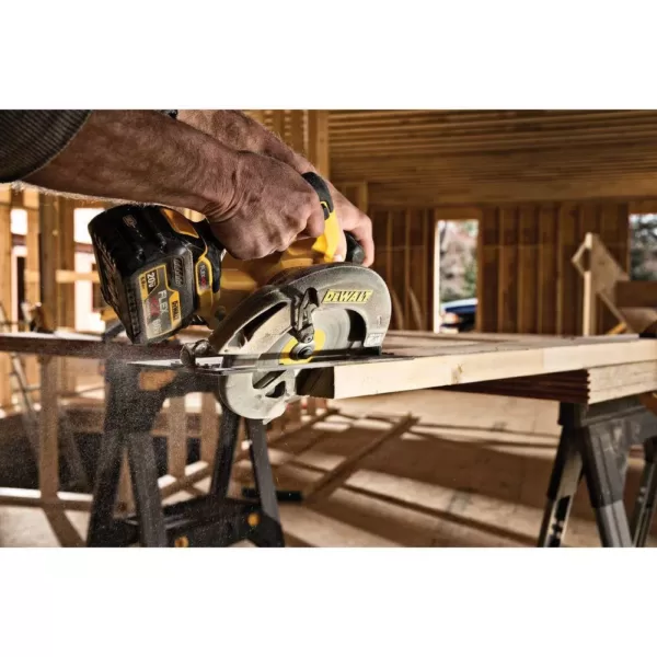 DEWALT FLEXVOLT 60-Volt MAX Cordless Brushless 7-1/4 in. Circular Saw, (2) FLEXVOLT 6.0Ah Batteries & 1/4 in. Impact Driver