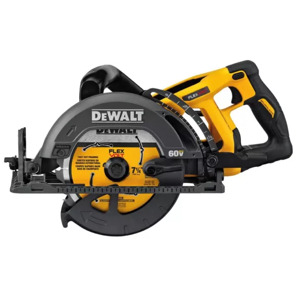 DEWALT FLEXVOLT 60-Volt MAX Cordless Brushless 7-1/4 in. Wormdrive Style Circular Saw with (1) FLEXVOLT 6.0Ah Battery