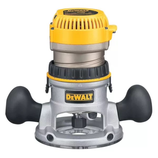 DEWALT 12 Amp Corded 2-1/4 Horsepower Electronic Variable Speed Fixed Base Router with Soft Start