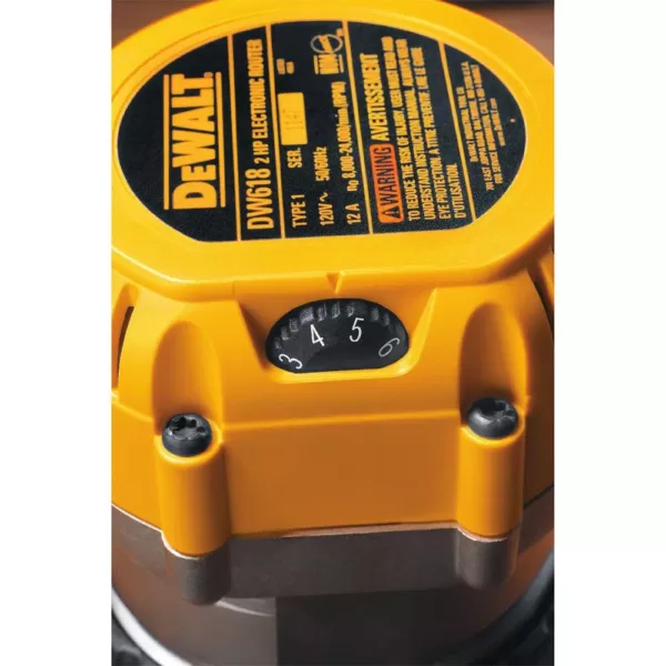 DEWALT 12 Amp Corded 2-1/4 Horsepower Fixed and Plunge Base Router Kit