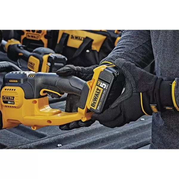 DEWALT 22 in. 20V MAX Lithium-Ion Cordless Hedge Trimmer (Tool Only) with Bonus 20V MAX XR Premium (1) 5.0Ah Battery