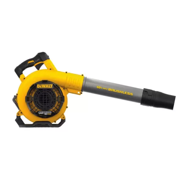 DEWALT 129 MPH 423 CFM 60V MAX Cordless FLEXVOLT Handheld Leaf Blower, (2) 3.0Ah Batteries & Charger w/ Bonus 16 in. Chain Saw