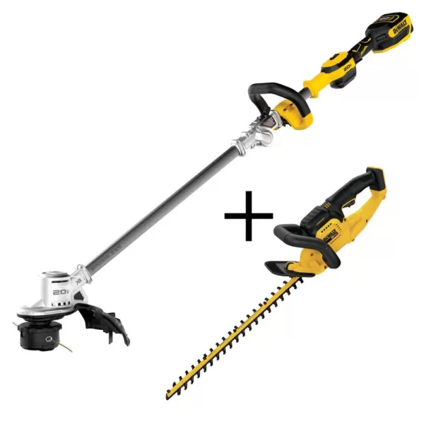 DEWALT 20V MAX Brushless Cordless String Trimmer with Bonus 22 in. 20V MAX Hedge Trimmer (Tool Only)