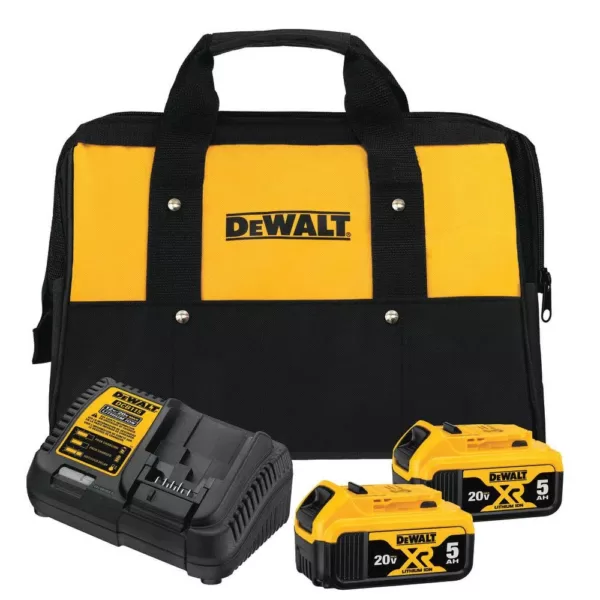 DEWALT 20-Volt MAX XR Cordless Brushless 5 in. Random Orbital Sander with (2) 20-Volt Batteries 5.0Ah & Charger