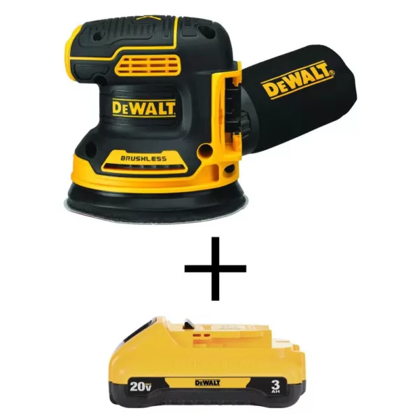 DEWALT 20-Volt MAX XR Cordless Brushless 5 in. Random Orbital Sander with (1) 20-Volt Battery 3.0Ah