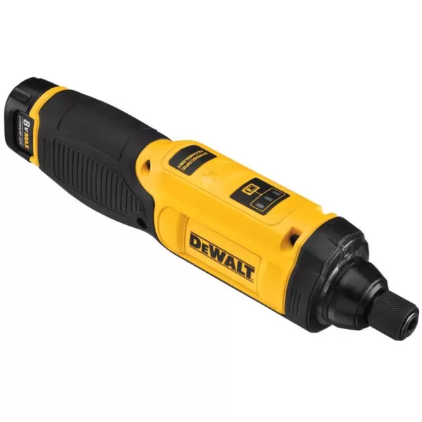 DEWALT 8-Volt MAX Cordless 1/4 in. Hex Gyroscopic Screwdriver, (1) 1.0Ah Battery, Charger & Bag