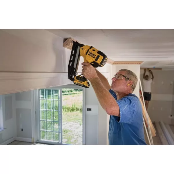 DEWALT 20-Volt MAX 16-Gauge Cordless Angled Nailer Kit with Bonus Bare 20-Volt MAX 1/4 in. Cordless Impact Driver