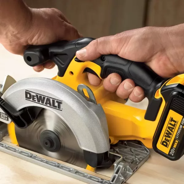 DEWALT 20-Volt MAX Cordless Brushless 1/2 in. Hammer Drill, (1) 20-Volt 3.0Ah Battery, Charger, and 6-1/2 in. Circular Saw