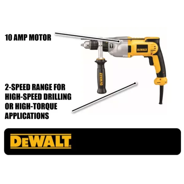 DEWALT 10 Amp 1/2 in. Variable Speed Reversible Pistol Grip Hammer Drill