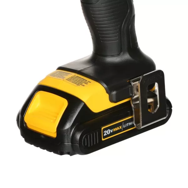 DEWALT 20-Volt MAX Cordless 1/4 in. Impact Driver, (2) 20-Volt 1.3Ah Batteries, Charger & Bag