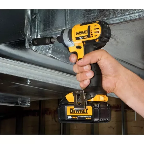 DEWALT 20-Volt MAX Cordless 1/4 in. Impact Driver, (1) 20-Volt 3.0Ah Battery & Charger