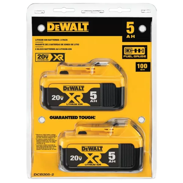 DEWALT 20-Volt MAX XR Cordless Brushless 3-Speed 1/4 in. Impact Driver with (3) 20-Volt 5.0Ah Batteries & Charger