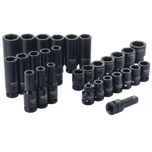 DEWALT 1/2 in. Drive Impact Socket Set (30-Piece)