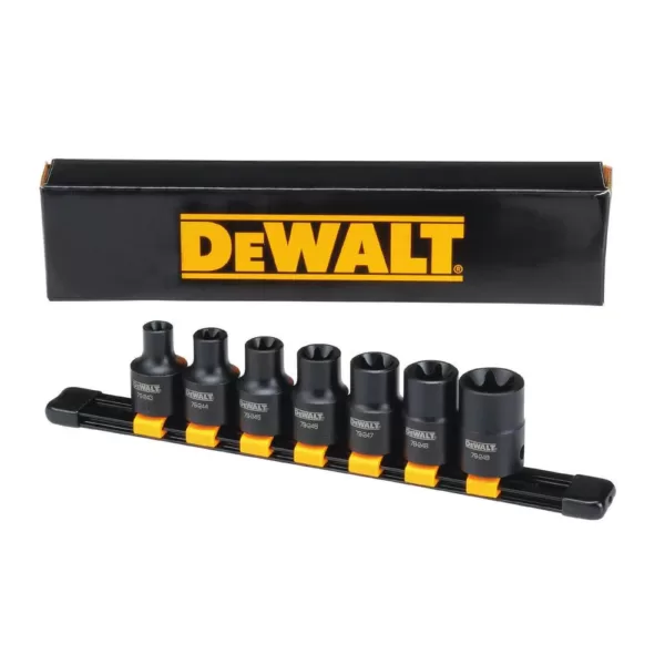 DEWALT 1/2 in. Drive Internal Torx  Impact Socket Set (7-Piece)