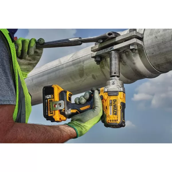 DEWALT 20-Volt MAX XR Cordless Brushless 1/2 in. Mid-Range Impact Wrench Detent Pin Anvil, (1) 20-Volt 5.0Ah Battery & Charger