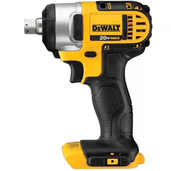 DEWALT 20-Volt MAX Cordless 1/2 in. Impact Wrench Kit with Detent Pin (Tool-Only)