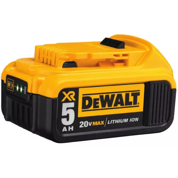 DEWALT 20-Volt MAX Cordless 1/2 in. High Torque Impact Wrench with Detent Pin, (2) 20-Volt 4.0Ah & (1) 20-Volt 5.0Ah Batteries