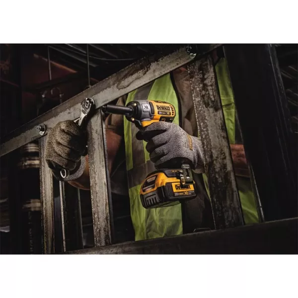 DEWALT 20-Volt MAX XR Cordless Brushless 3/8 in. Compact Impact Wrench, (2) 20-Volt 4.0Ah Batteries & (1) 20-Volt 5.0Ah Battery