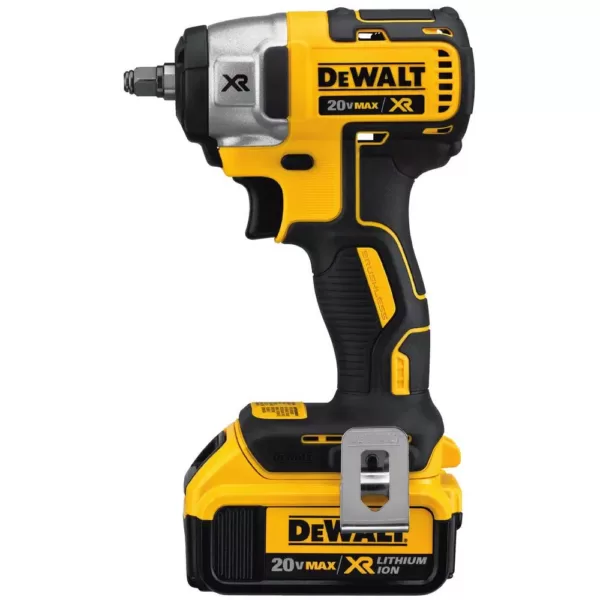 DEWALT 20-Volt MAX XR Cordless Brushless 3/8 in. Compact Impact Wrench, (2) 20-Volt 4.0Ah Batteries & (1) 20-Volt 5.0Ah Battery