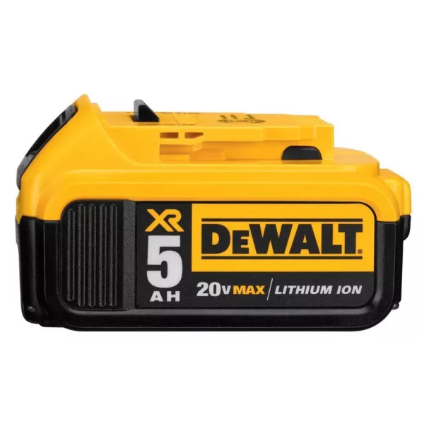 DEWALT 20-Volt MAX XR Cordless Brushless 7/16 in. High Torque Impact Wrench Quick Release Chuck & (3) 20-Volt 5.0Ah Batteries