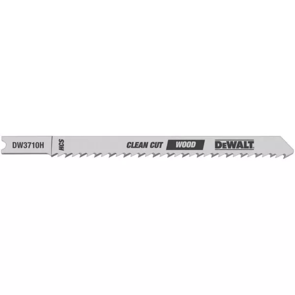 DEWALT 4 in. 10 TPI Fine Finish Wood Cutting Jig Saw Blade Bi-Metal U-Shank (5-Pack)