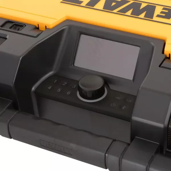 DEWALT TOUGHSYSTEM 14-1/2 in. Portable and Stackable Radio/Digital Music Player with Bluetooth and Battery Charger